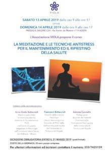 Aosta 13-14 Aprile 2019. Giornate introduttive alla Meditazione PNEI